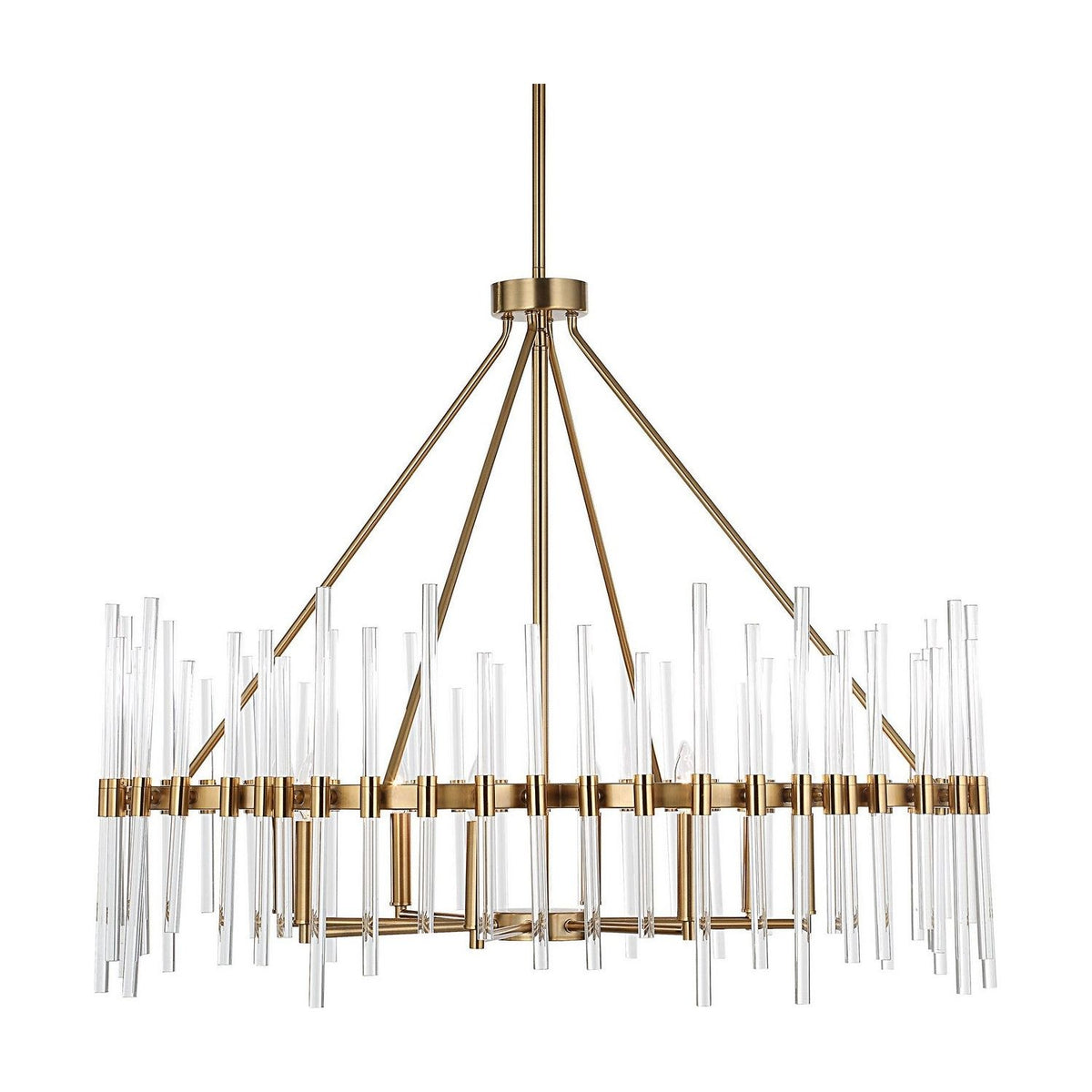 Uttermost - 21389 - Eight Light Chandelier - Crystal - Warm Brass