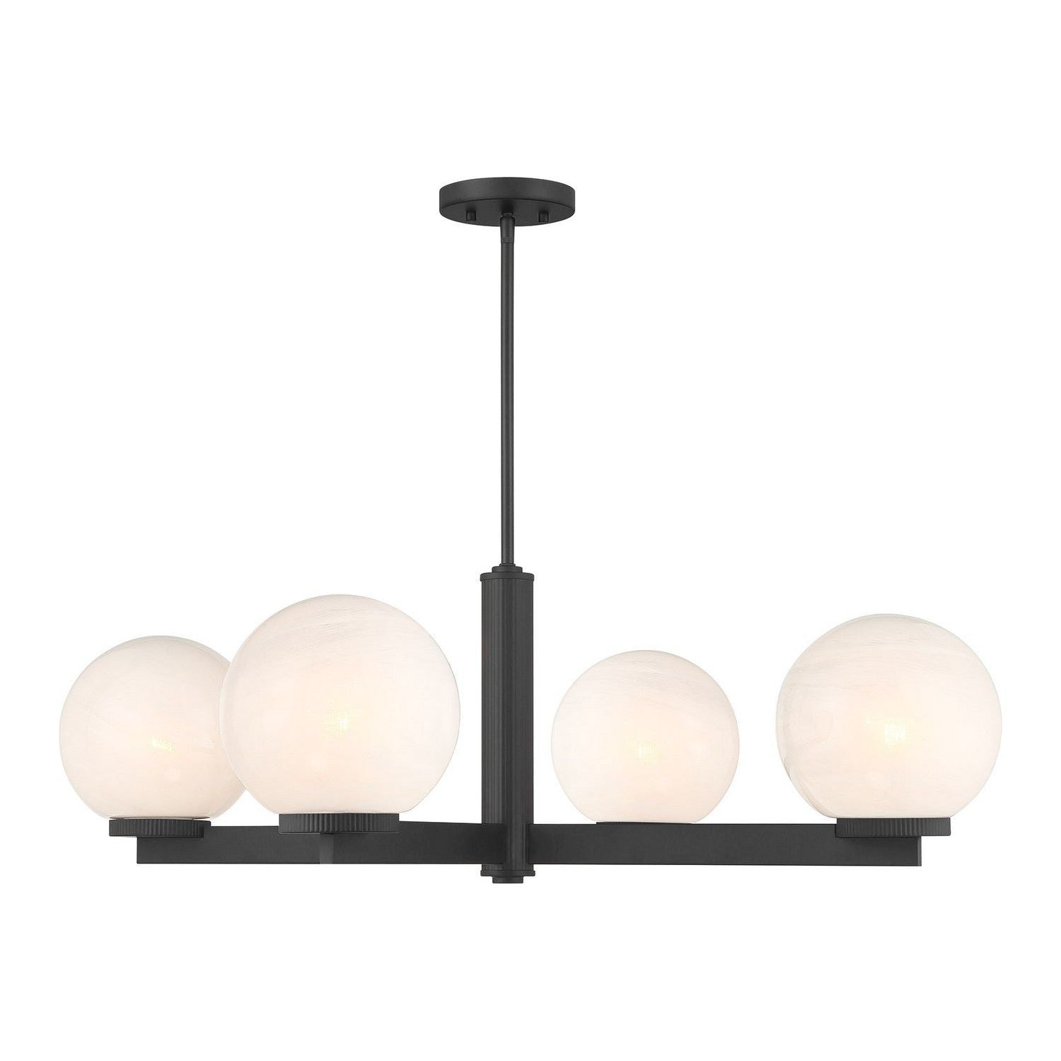 Meridian - M100123MBK - Four Light Chandelier - Matte Black