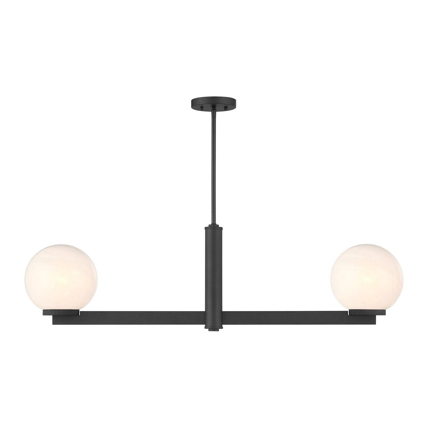 Meridian - M100124MBK - Two Light Linear Chandelier - Matte Black