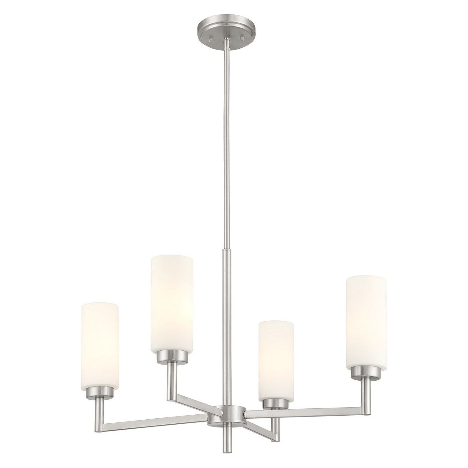 Meridian - M100129BN - Four Light Chandelier - Brushed Nickel