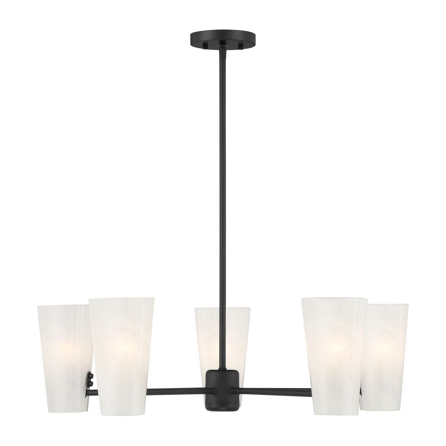 Meridian - M100130MBK - Four Light Chandelier - Matte Black