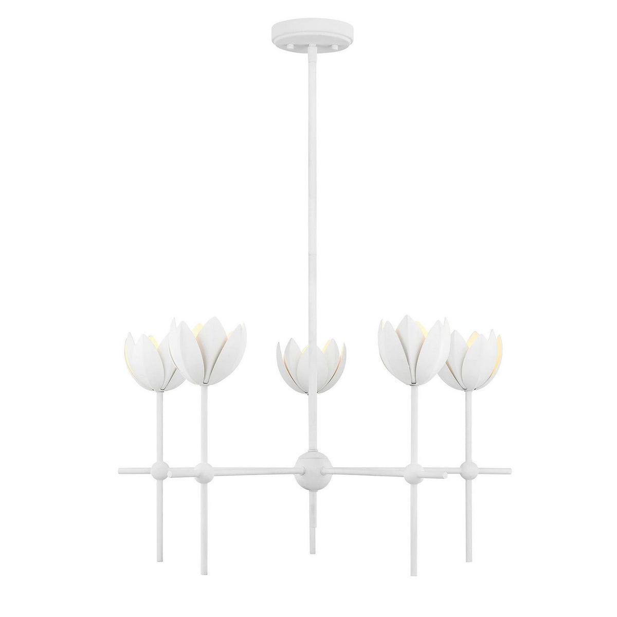 Meridian - M100131BQW - LED Chandelier - Bisque White