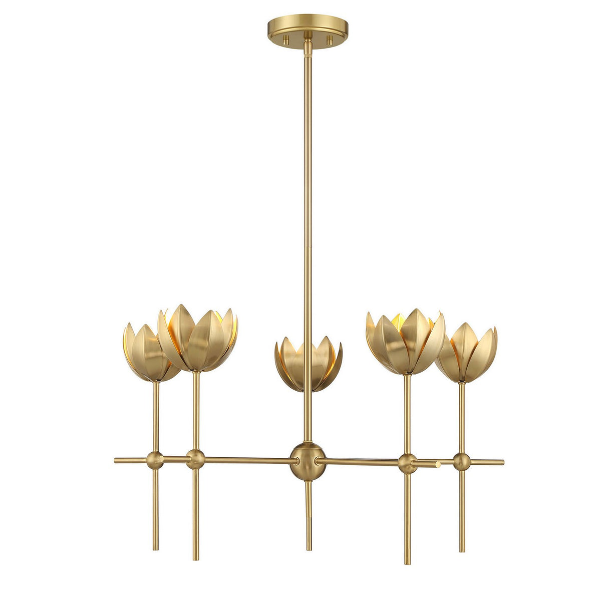 Meridian - M100131NB - LED Chandelier - Natural Brass