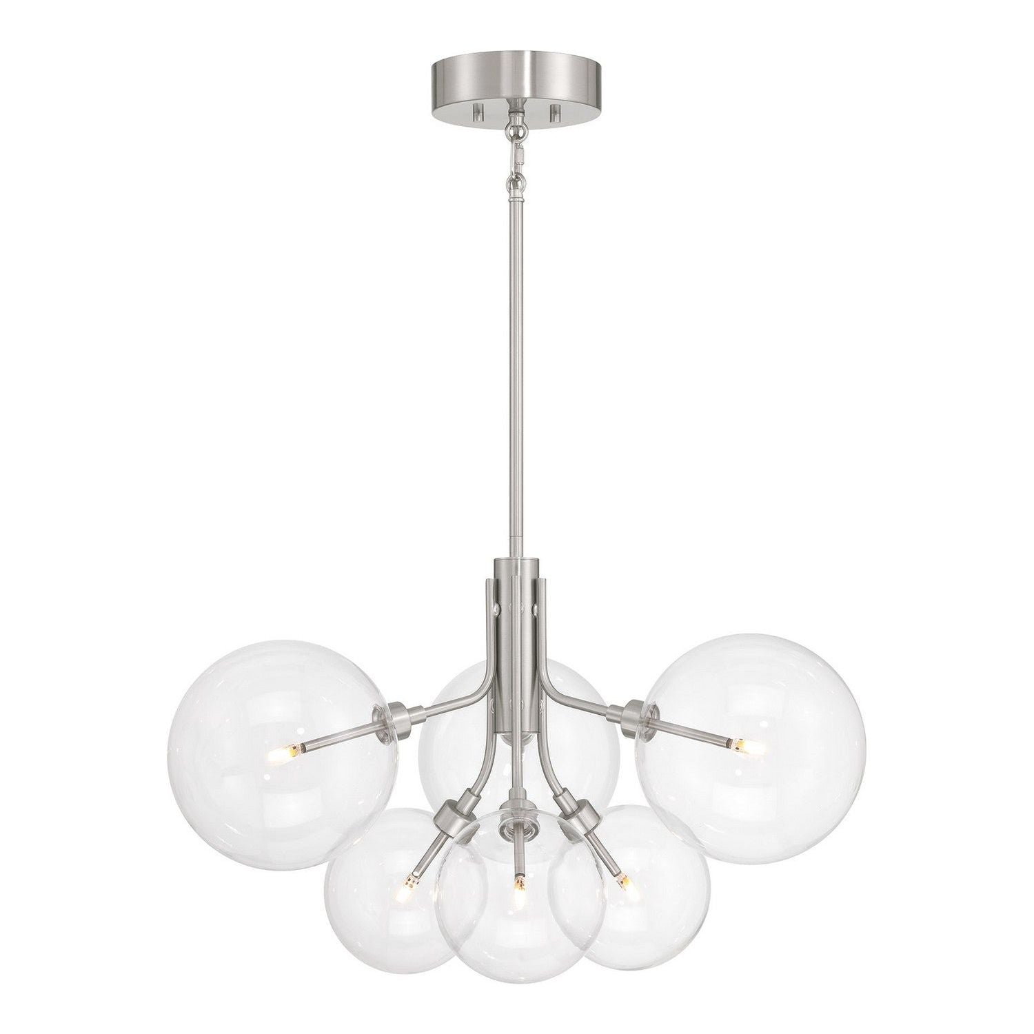 Meridian - M100135BN - LED Chandelier - Brushed Nickel