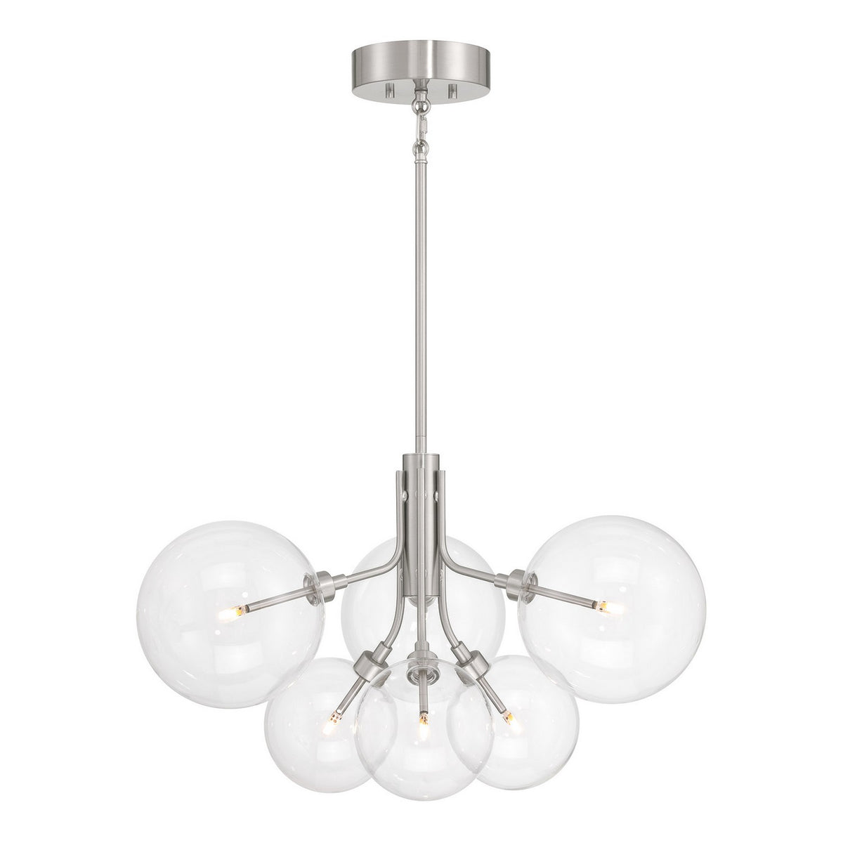 Meridian - M100135BN - LED Chandelier - Brushed Nickel