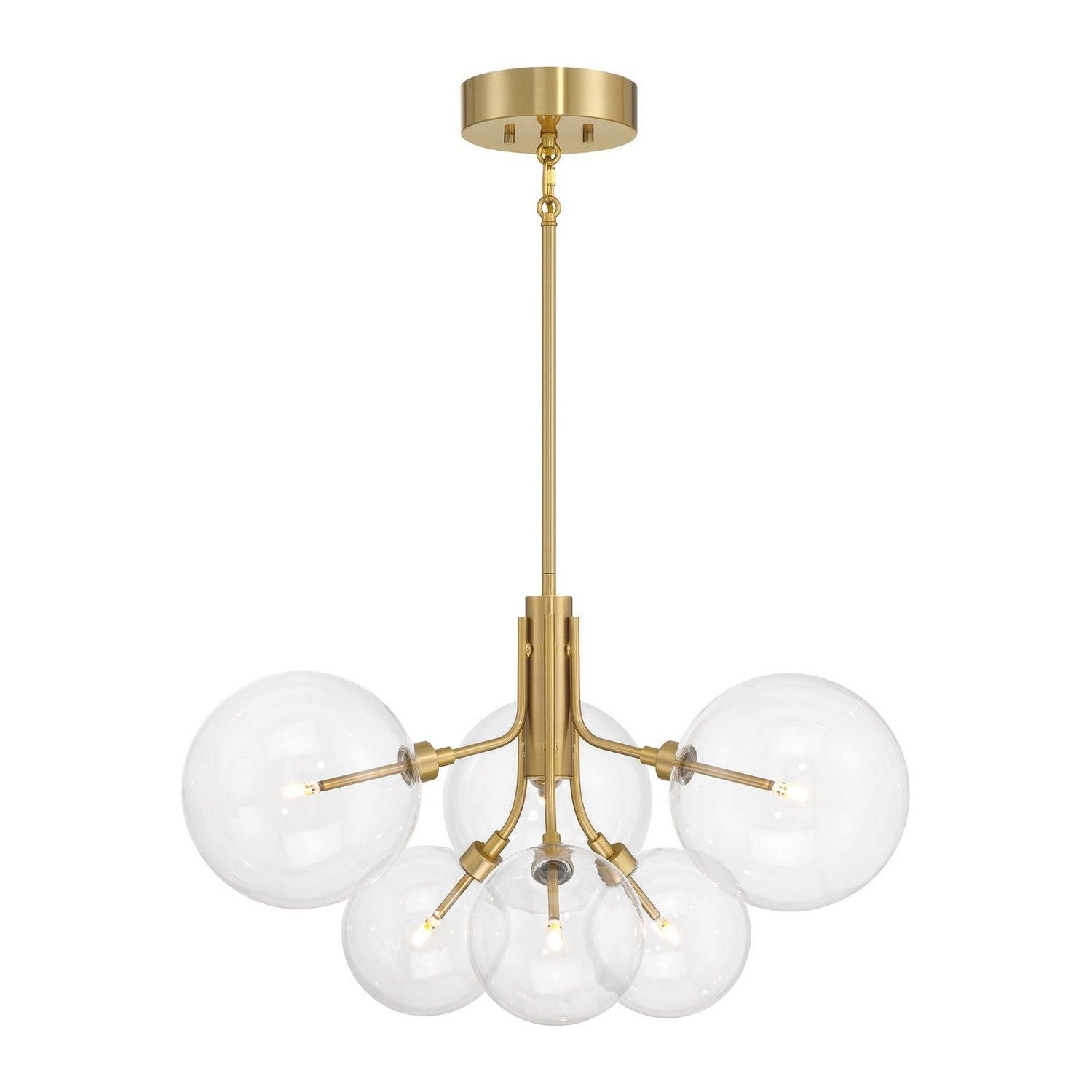 Meridian - M100135NB - LED Chandelier - Natural Brass