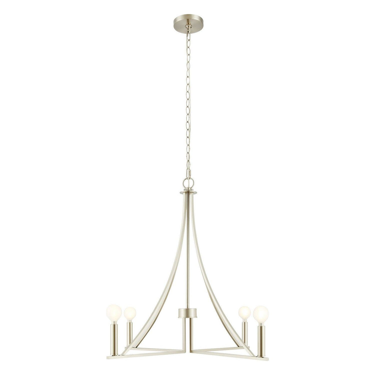 Meridian - M100141BN - Four Light Chandelier - Brushed Nickel