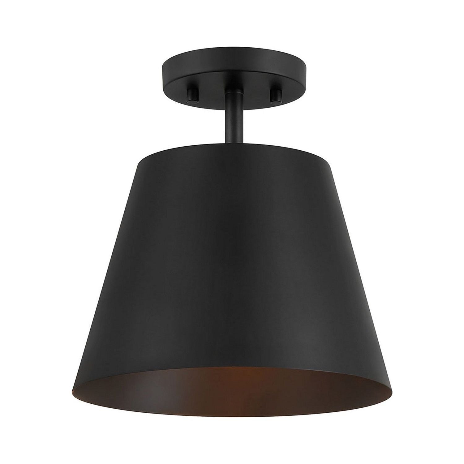 Meridian - M60076MBK - One Light Semi-Flush Mount - Matte Black