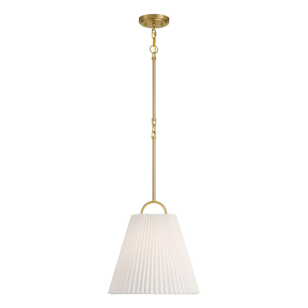 Meridian - M7045NB - One Light Pendant - Natural Brass