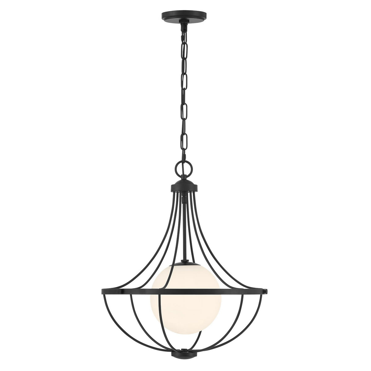 Meridian - M7047MBK - One Light Pendant - Matte Black