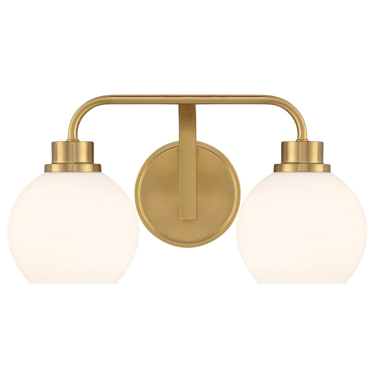 Meridian - M80080NB - Two Light Bathroom Vanity - Natural Brass