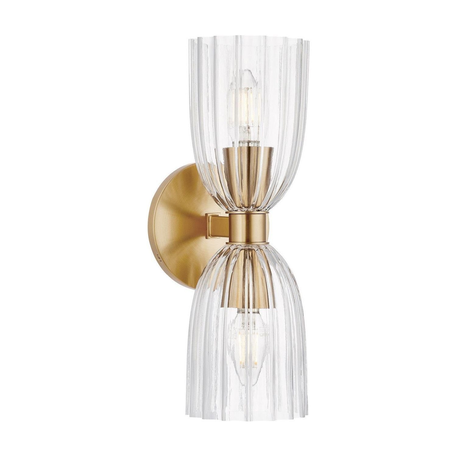 Meridian - M90121NB - Two Light Wall Sconce - Natural Brass