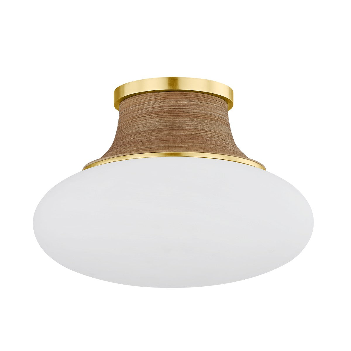 Hudson Valley - 2310-AGB - One Light Flush Mount - Pearl river - Aged Brass