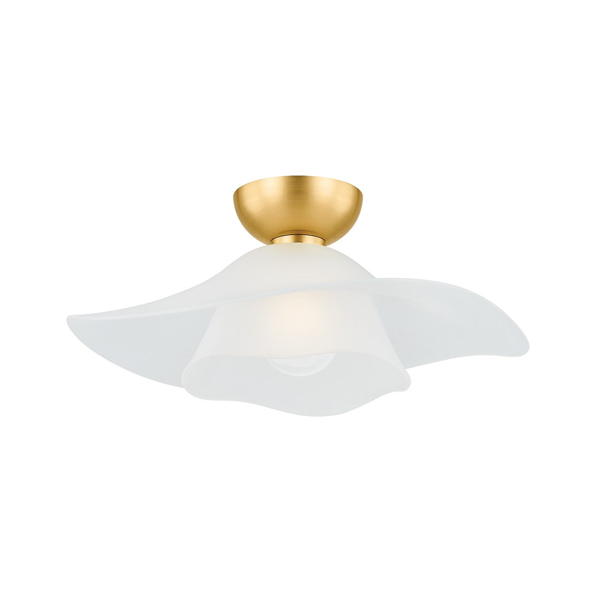 Hudson Valley - 2918-AGB - One Light Flush Mount - Netherlee - Aged Brass