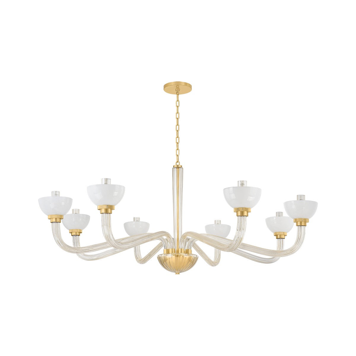 Hudson Valley - 3308-AGB - Eight Light Chandelier - St. lawrence - Aged Brass