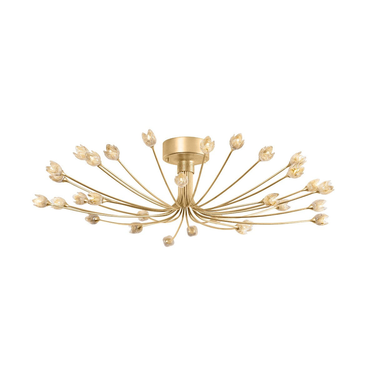 Hudson Valley - 5430-VGL - 30 Light Semi Flush Mount - Falkirk - Vintage Gold Leaf