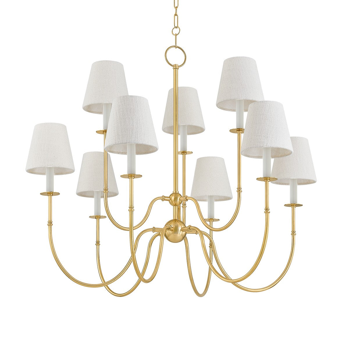 Hudson Valley - 6939-AGB - Nine Light Chandelier - Amina - Aged Brass