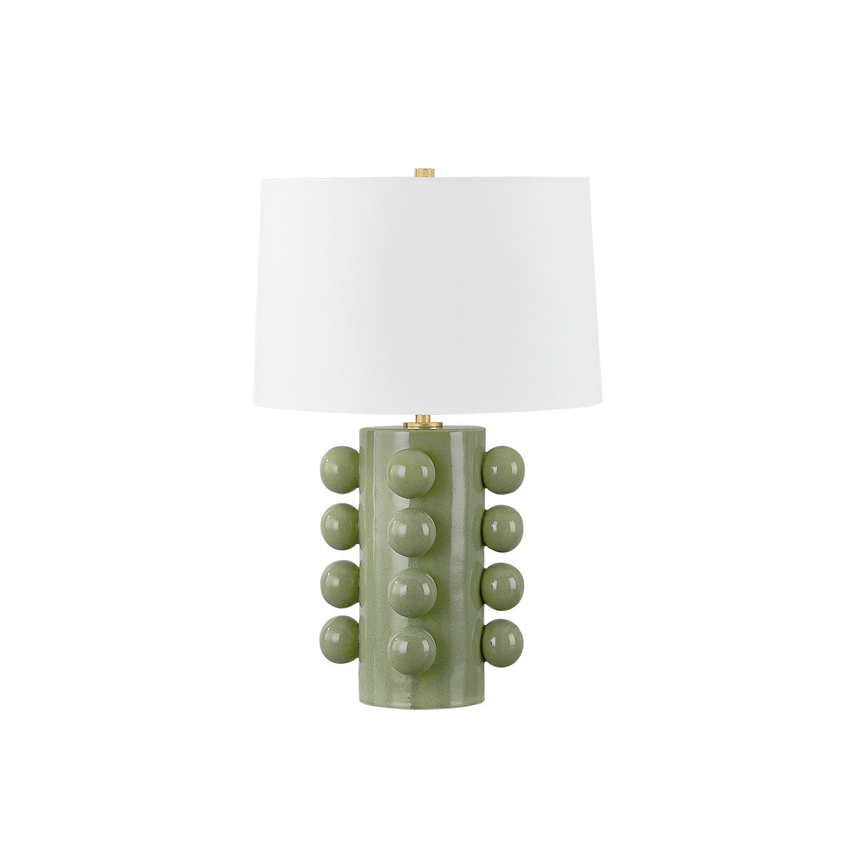 Hudson Valley - L9126-AGB/CMC - One Light Table Lamp - Roselle - Aged Brass/Ceramic Moss Crackle