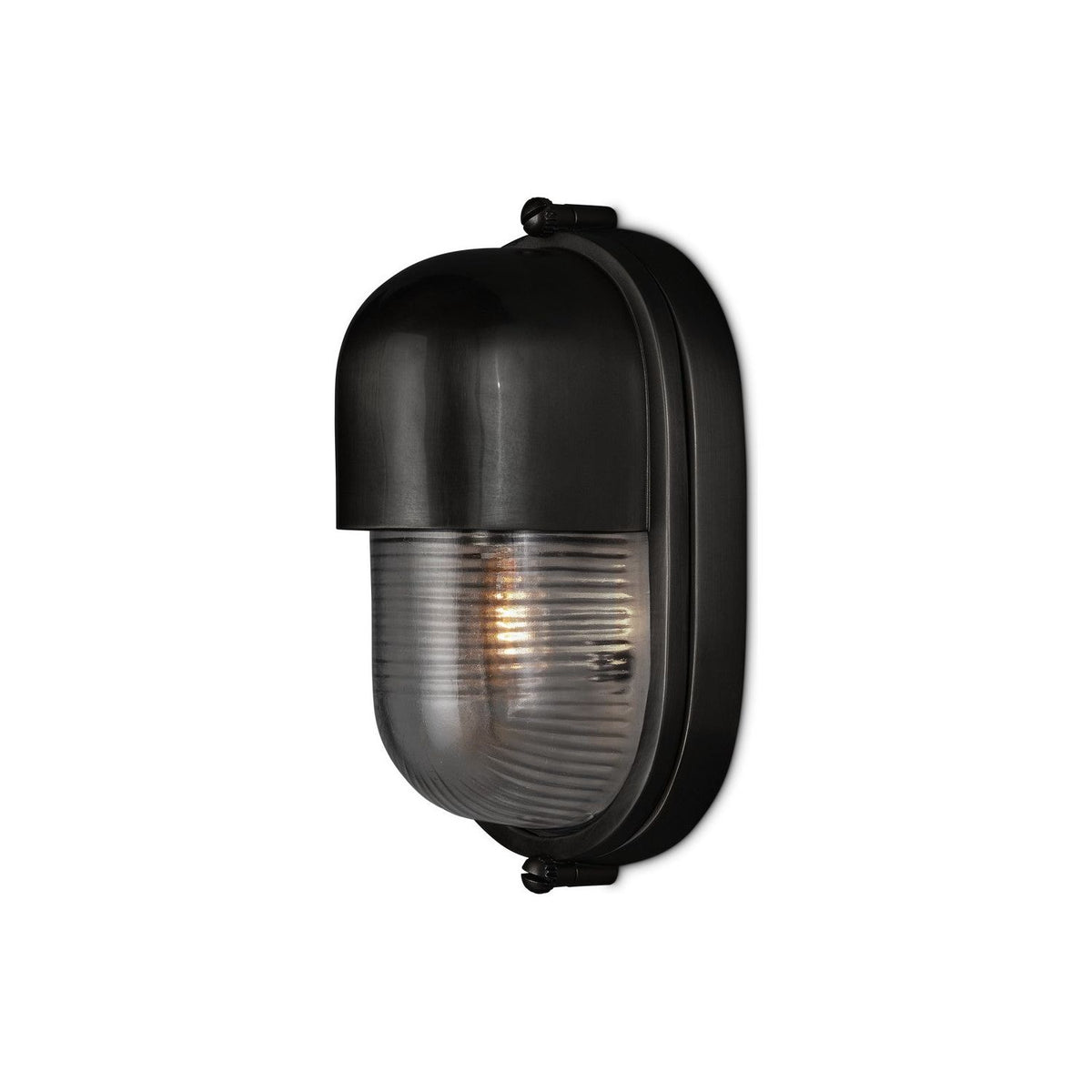 Currey and Company - 5500-0050 - One Light Outdoor Wall Sconce - Maritime - Matte Black / Clear