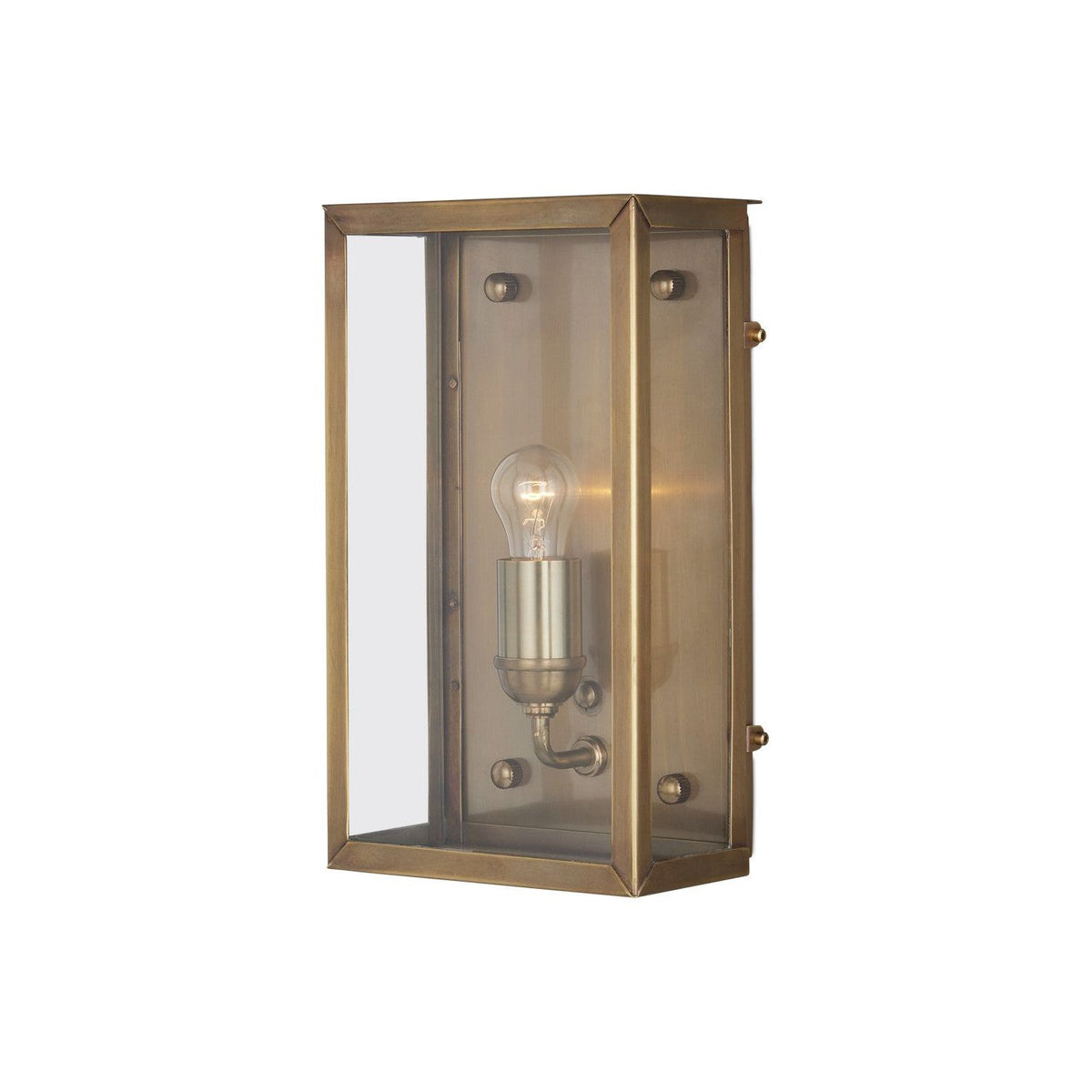 Currey and Company - 5500-0052 - One Light Outdoor Wall Sconce - Royster - Antique Brass / Clear