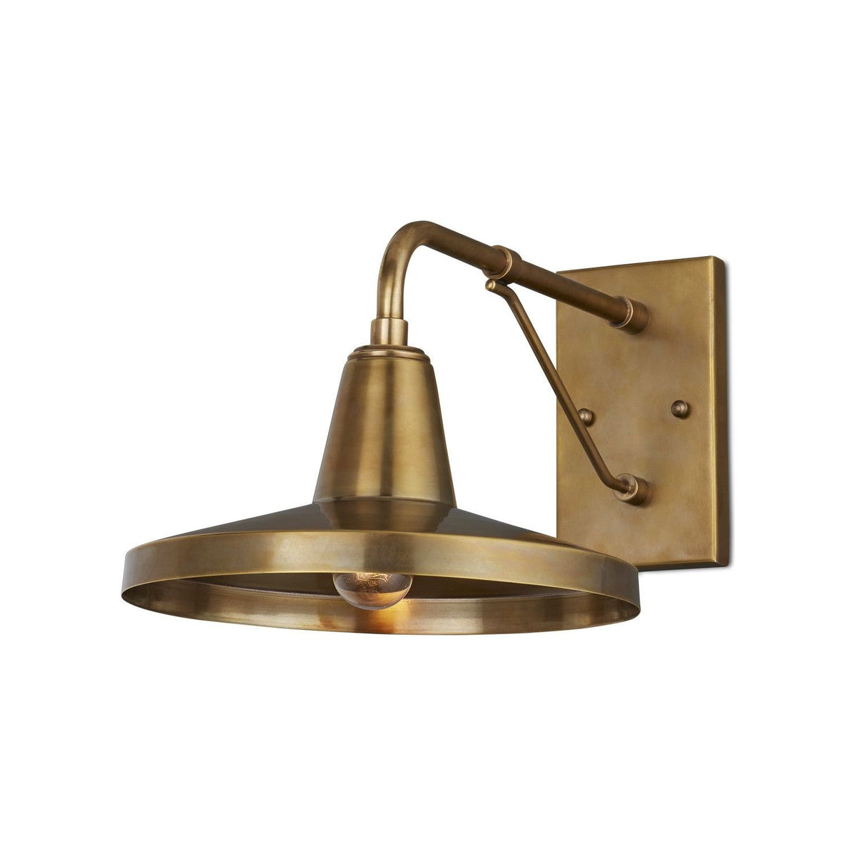 Currey and Company - 5500-0055 - One Light Outdoor Wall Sconce - Mariner - Antique Brass