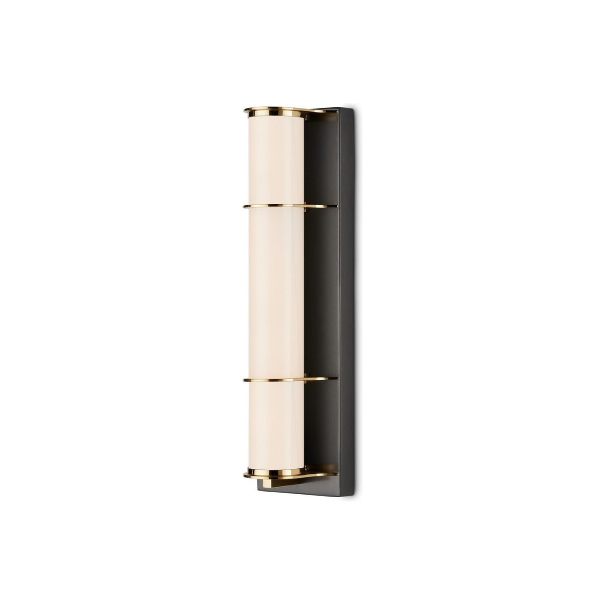 Currey and Company - 5800-0063 - One Light Bath Wall Sconce - Blaine - Oil Rubbed Bronze / Polished Brass / White