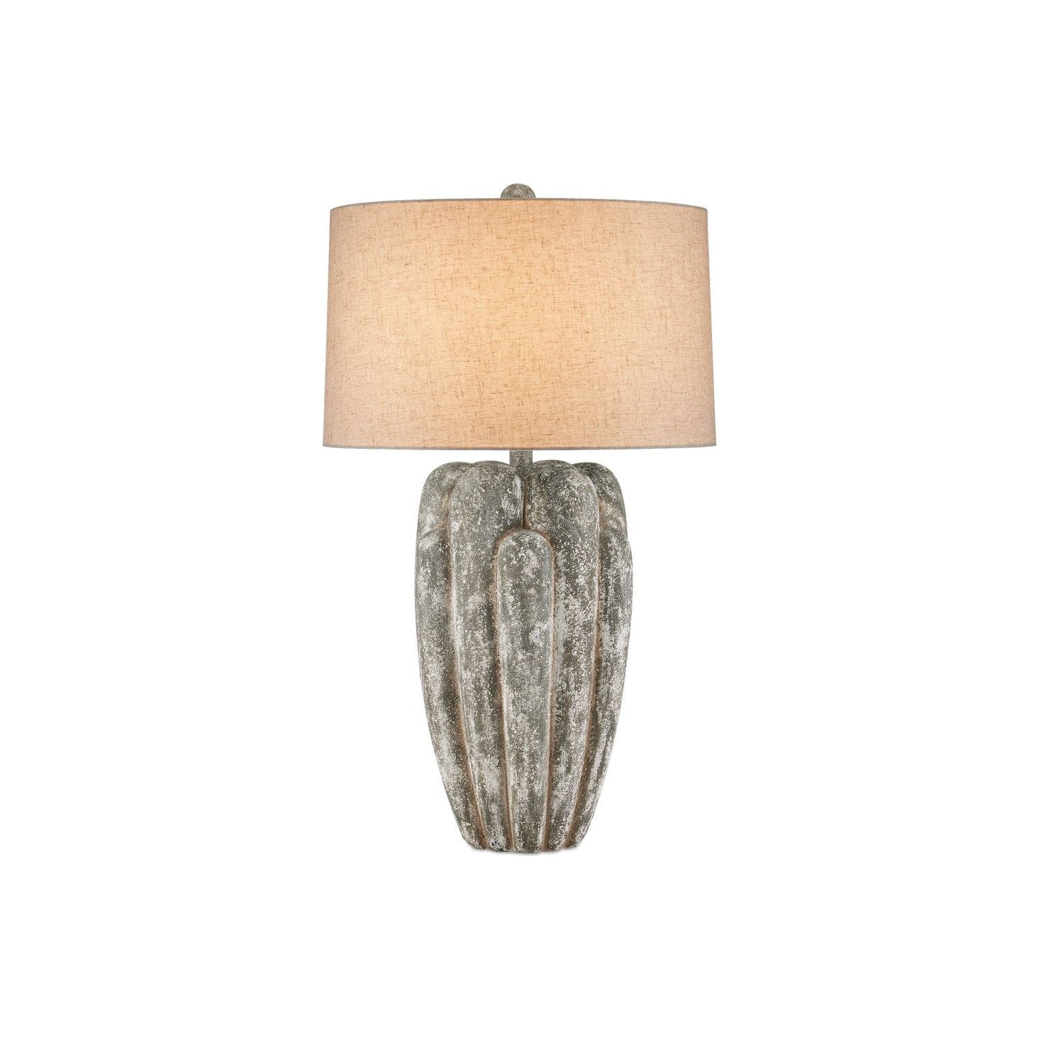 Currey and Company - 6000-0969 - One Light Table Lamp - Buttress - Dark Gray / White Texture