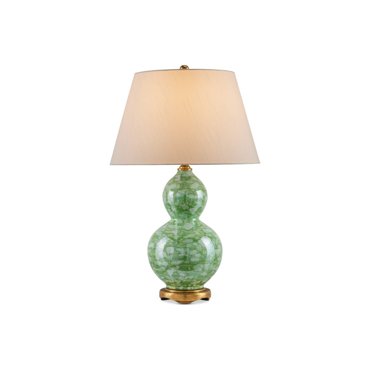 Currey and Company - 6000-0975 - One Light Table Lamp - Eau de Nil - Green / Textured Antique Gold Leaf