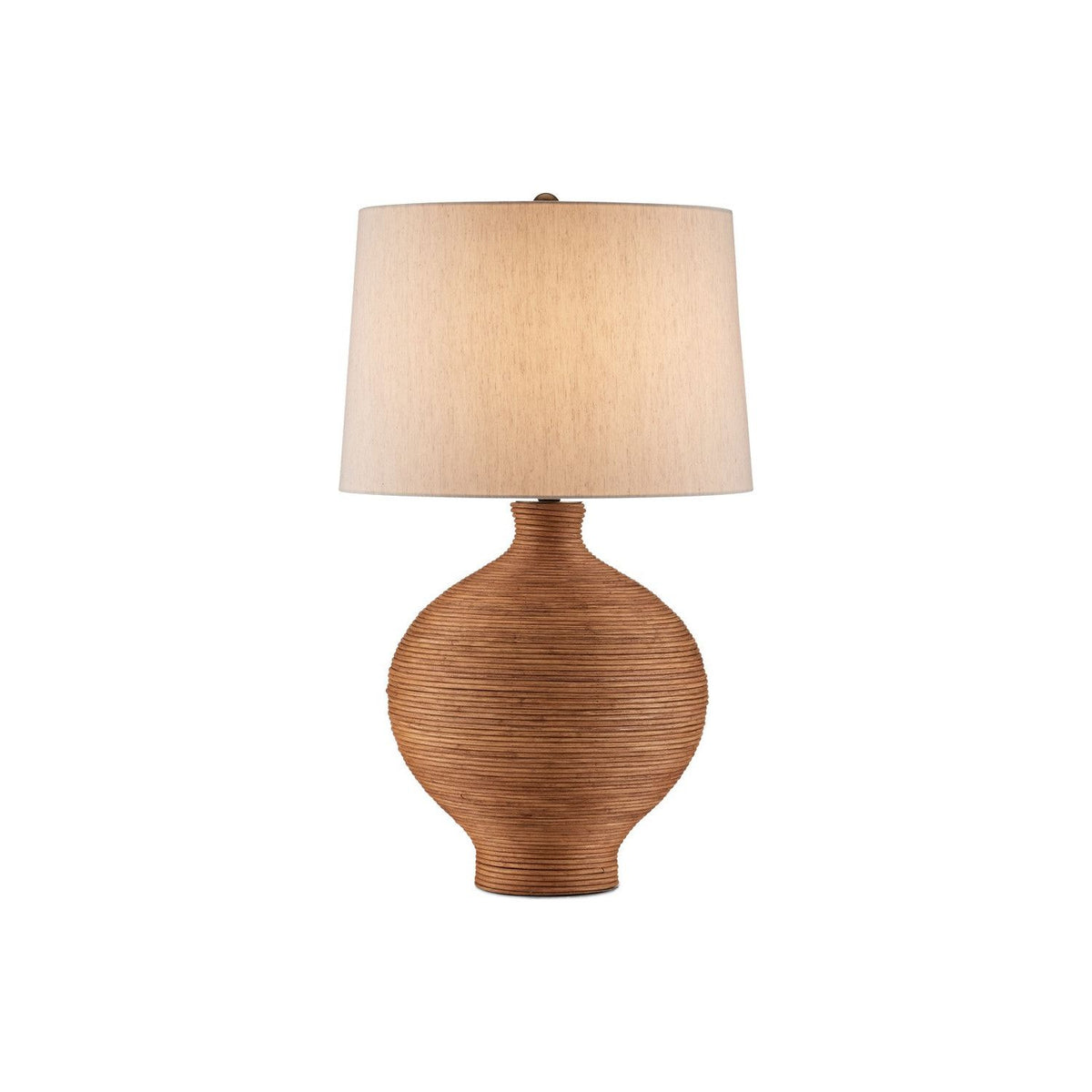 Currey and Company - 6000-0980 - One Light Table Lamp - Susel - Natural / Antique Brass