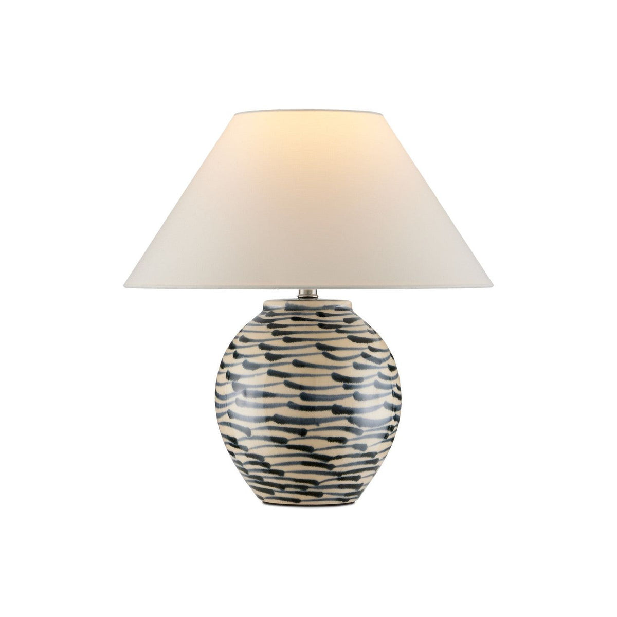 Currey and Company - 6000-1003 - One Light Table Lamp - Minnows - Navy Blue / Beige