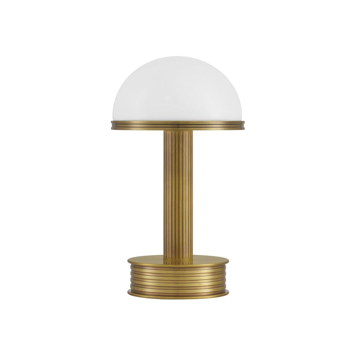 Currey and Company - 6700-0006 - LED Table Lamp - Promenade - Antique Brass / Milk