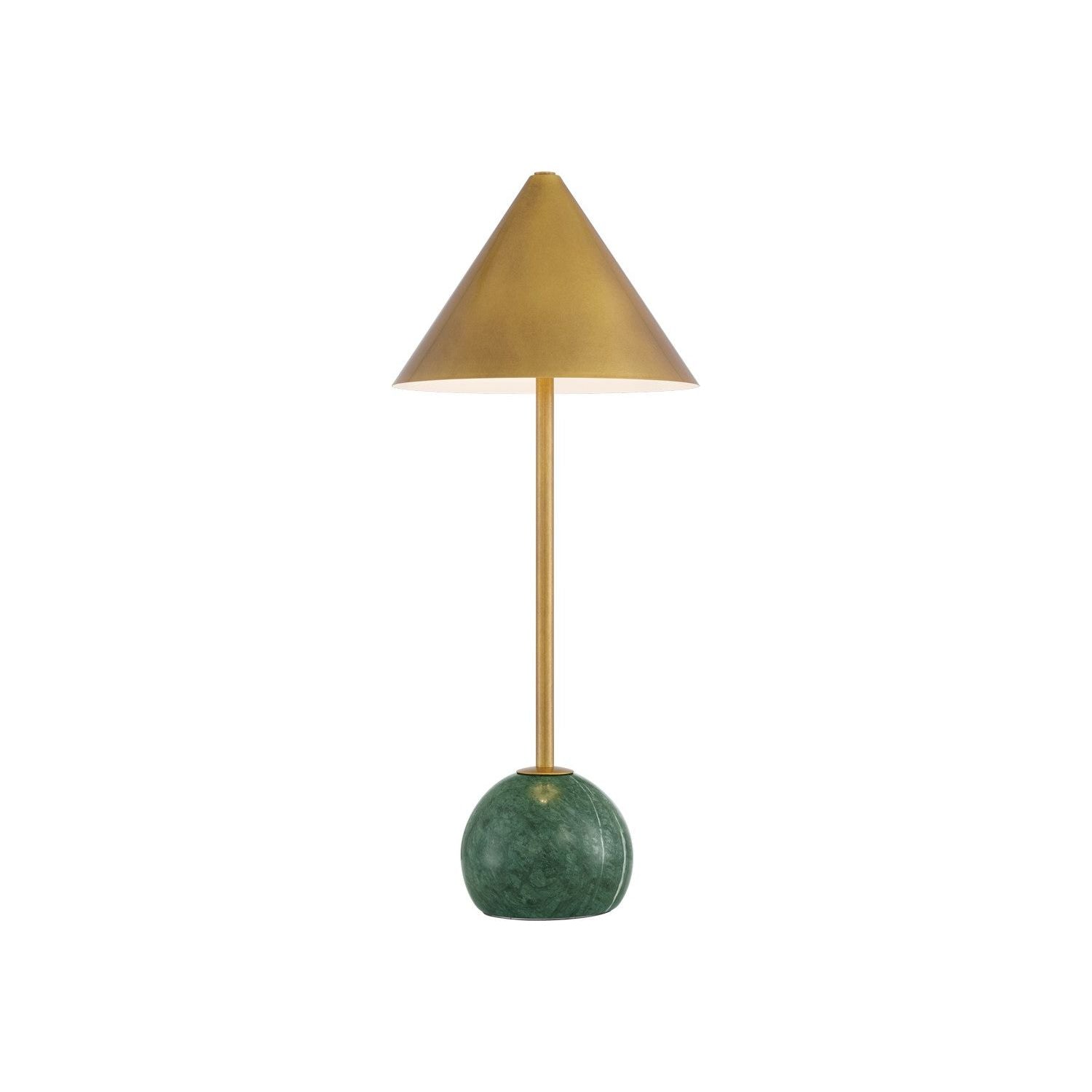 Currey and Company - 6700-0009 - LED Table Lamp - Journey - Antique Brass / Green