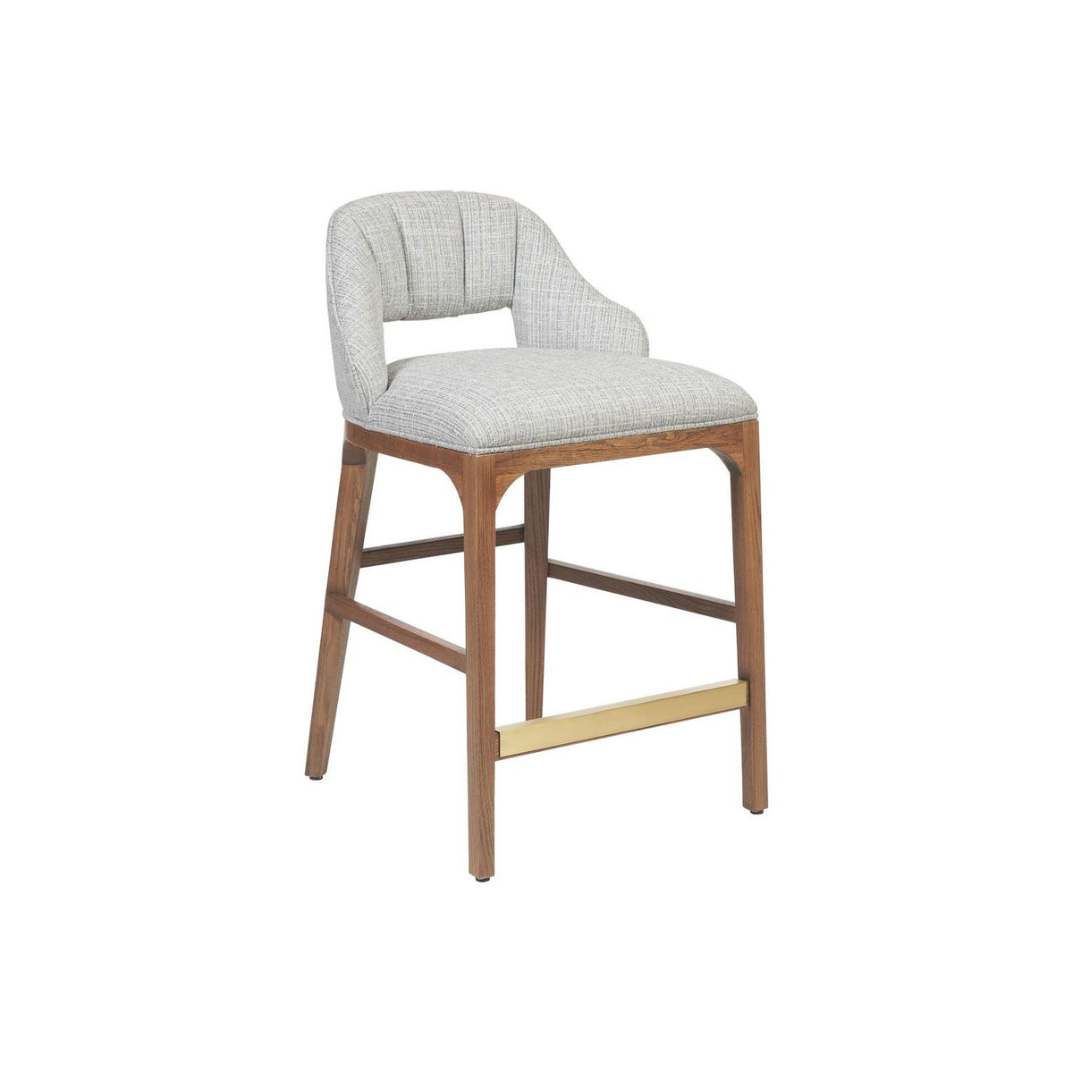 Currey and Company - 7000-0822 - Counter Stool - Inga - Morel Brown / Brushed Brass / Greenlight Powder