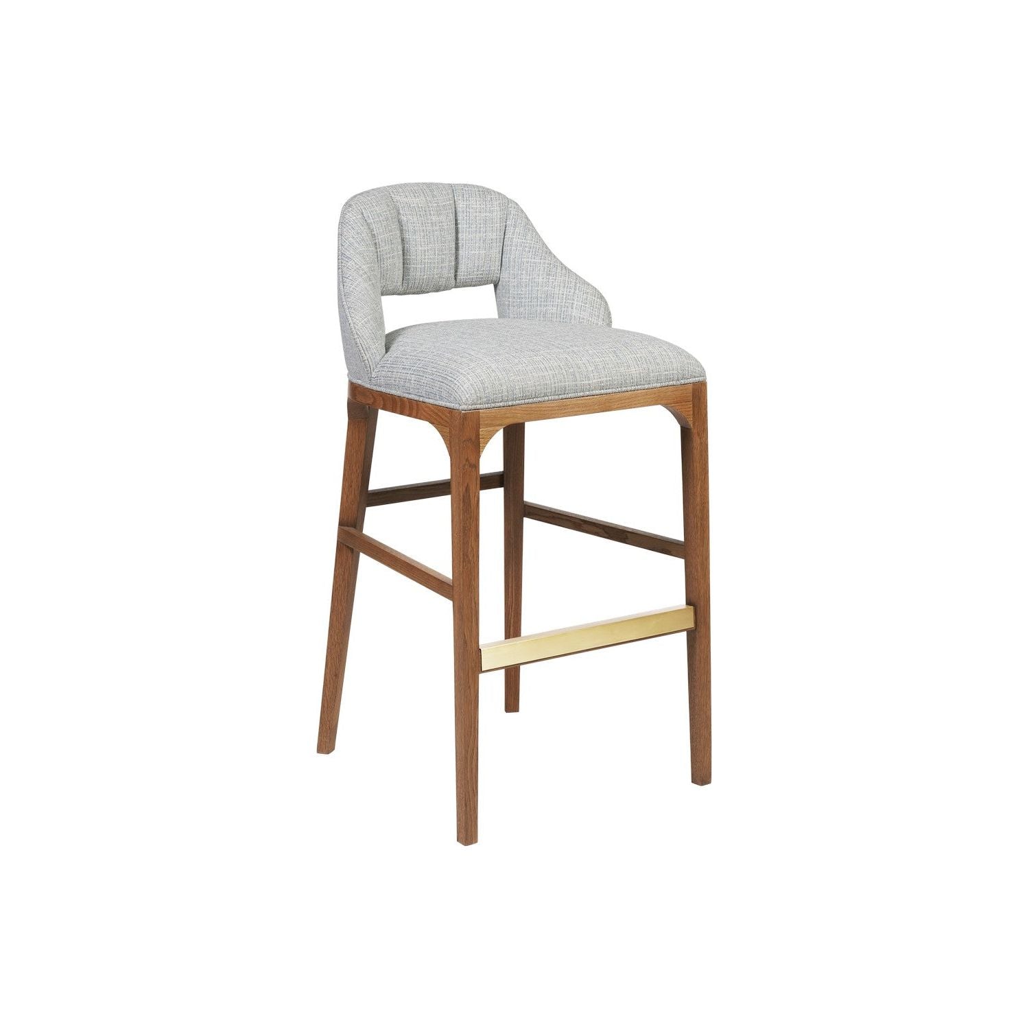 Currey and Company - 7000-0832 - Bar Stool - Inga - Morel Brown / Brushed Brass / Greenlight Powder