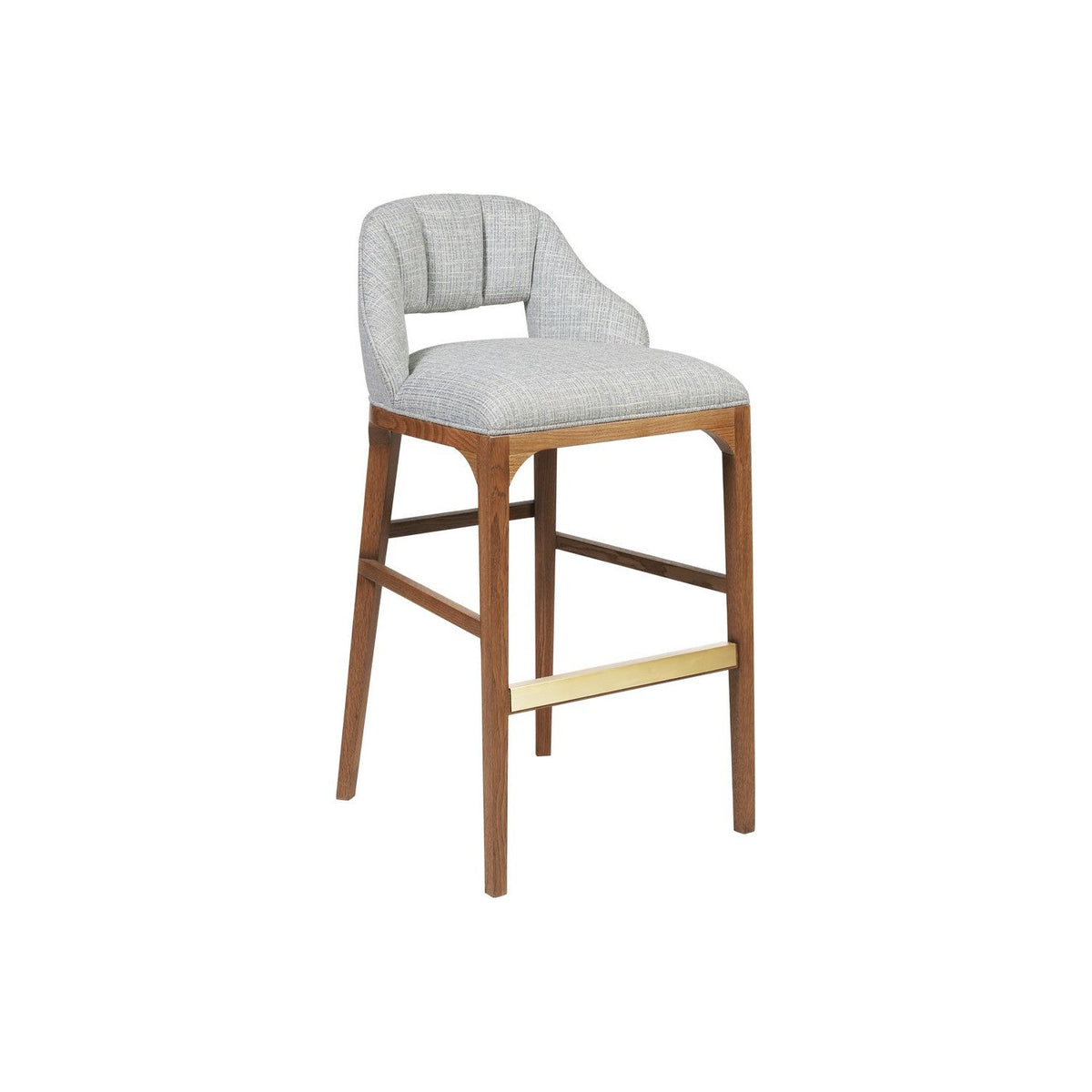 Currey and Company - 7000-0832 - Bar Stool - Inga - Morel Brown / Brushed Brass / Greenlight Powder