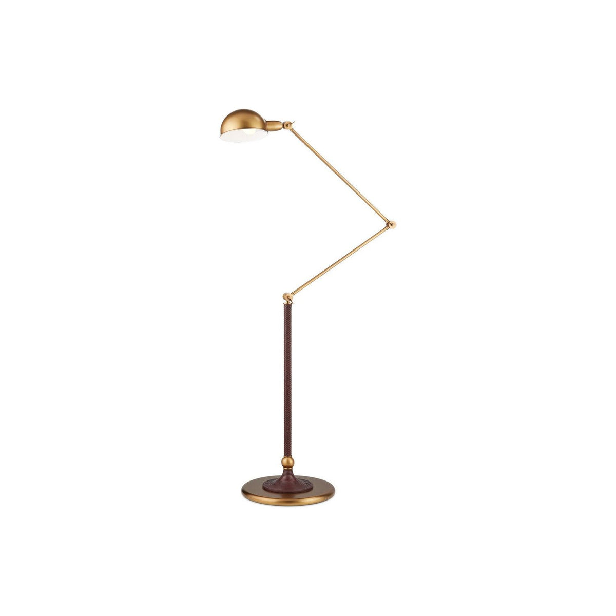 Currey and Company - 8000-0162 - LED Floor Lamp - Libretto - Antique Brass / Brownish Red