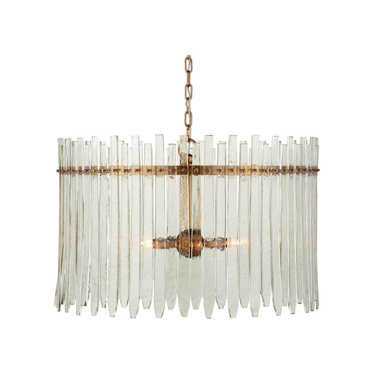 Currey and Company - 9000-1234 - Six Light Chandelier - Electra - Clear / Antique Brass