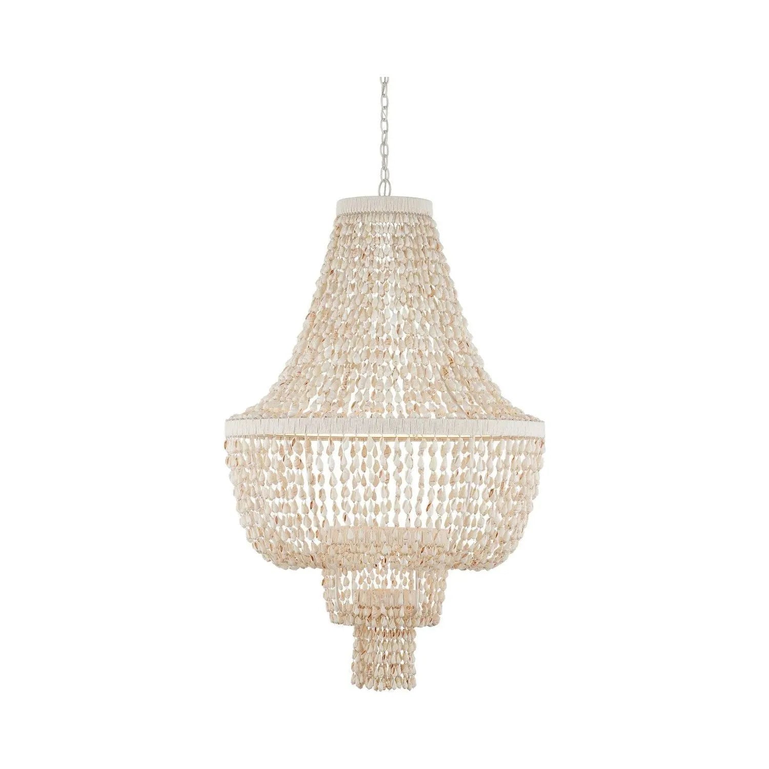 Currey and Company - 9000-1242 - LED Chandelier - Cybele - Natural / Pearlized White / White