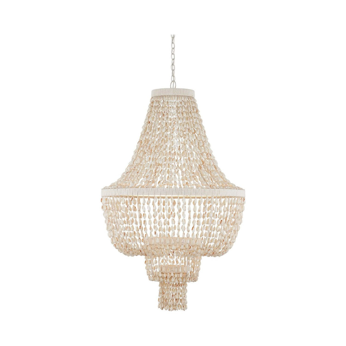 Currey and Company - 9000-1242 - LED Chandelier - Cybele - Natural / Pearlized White / White