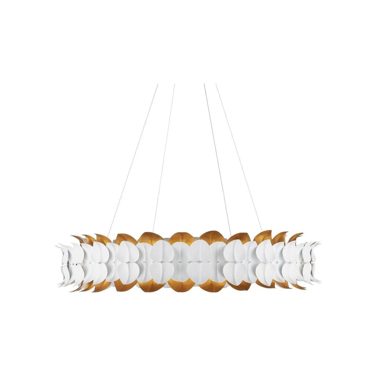 Currey and Company - 9000-1253 - LED Chandelier - Aventine - Gesso White / Contemporary Gold