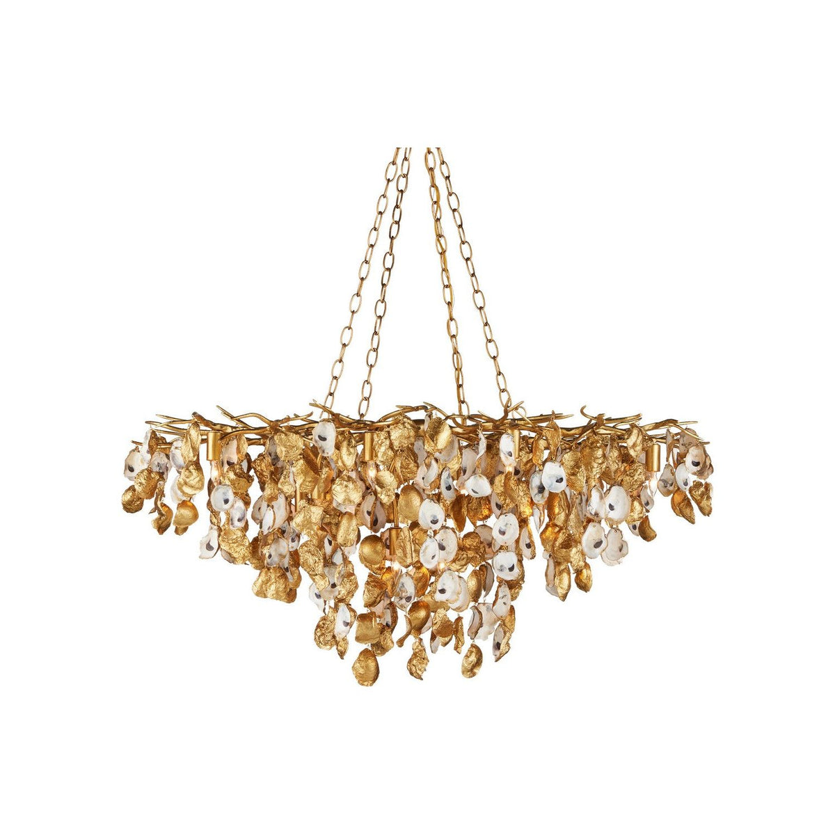 Currey and Company - 9000-1261 - 14 Light Chandelier - Lucullan - Contemporary Gold Leaf / Contemporary Gold / Natural