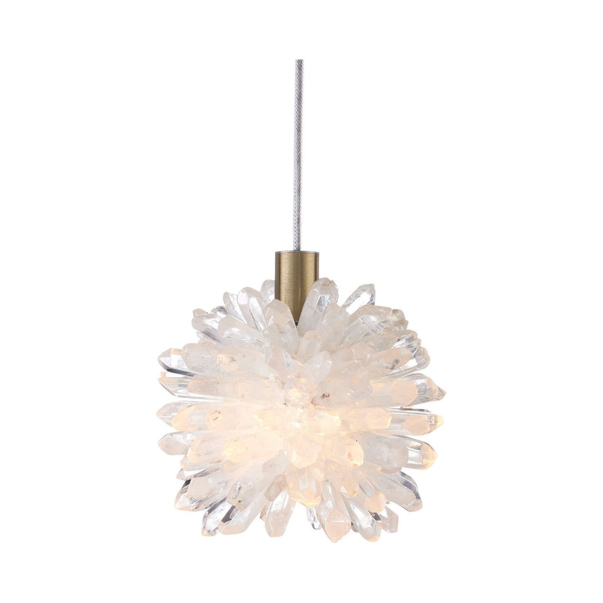 Currey and Company - 9000-1269 - One Light Pendant - Purity - Natural / Brass