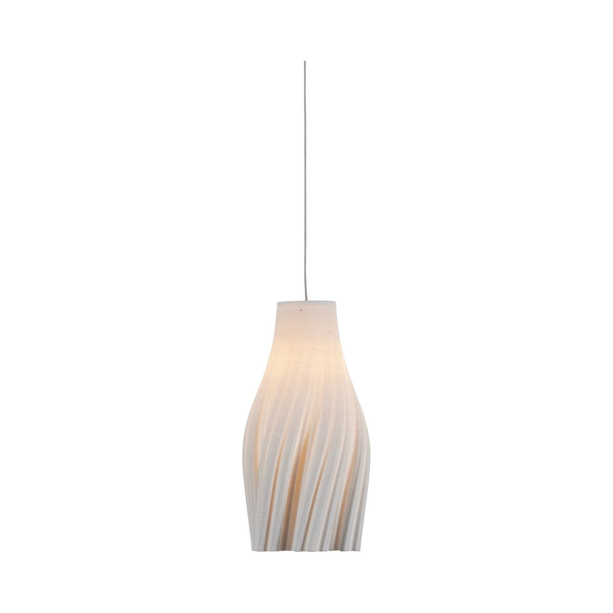 Currey and Company - 9000-1270 - One Light Pendant - Posh - White / Silver