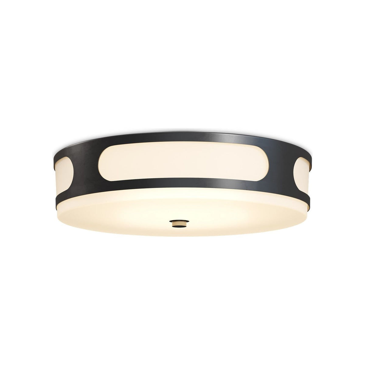 Currey and Company - 9900-0001 - LED Outdoor Flush Mount - Swale - Black / White