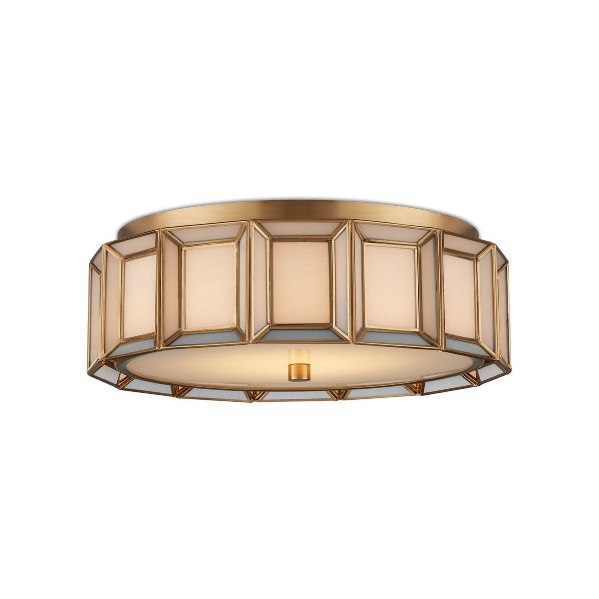 Currey and Company - 9999-0077 - LED Flush Mount - Daze - Antique Brass / White