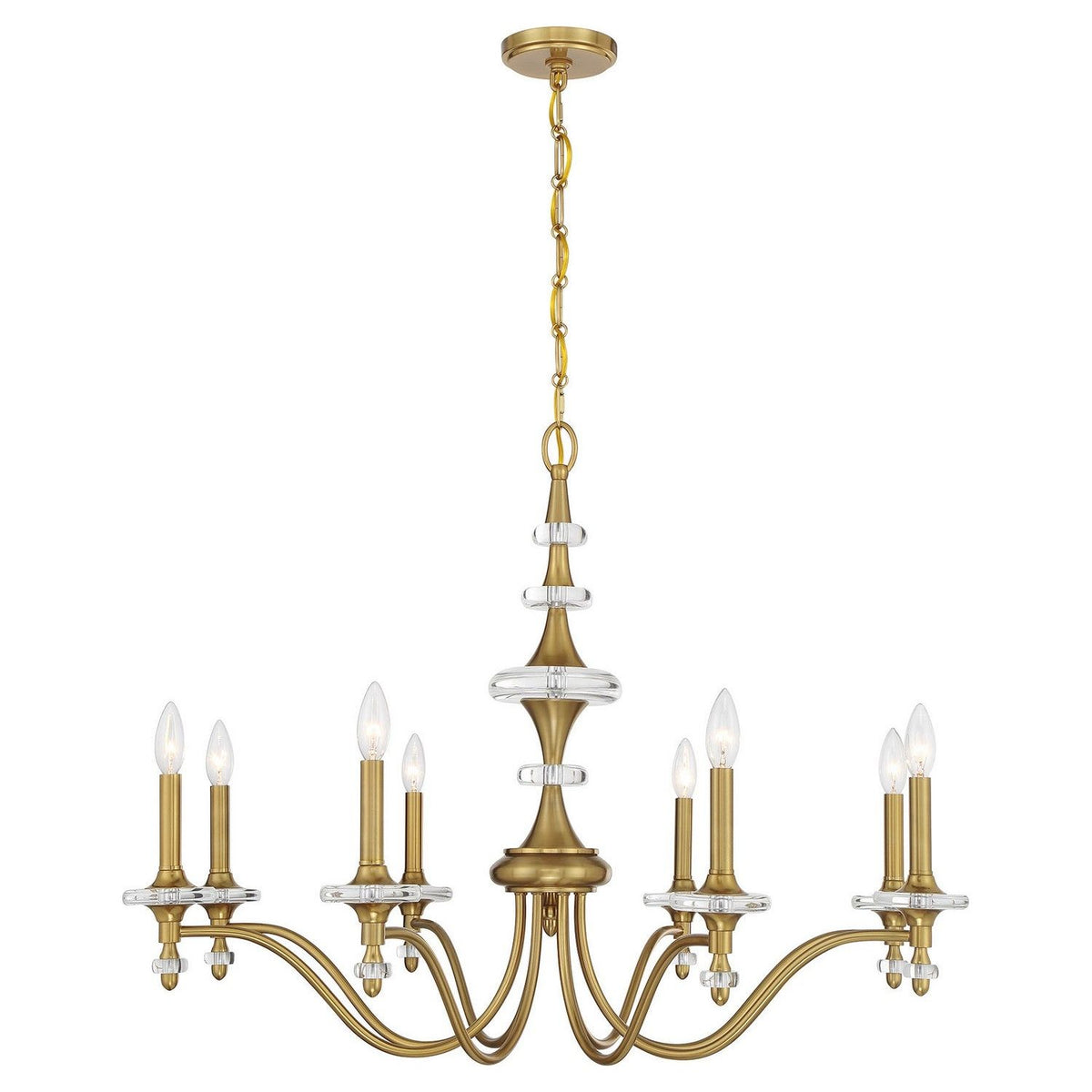 Savoy House - 1-1362-8-322 - Eight Light Chandelier - Champlain - Warm Brass