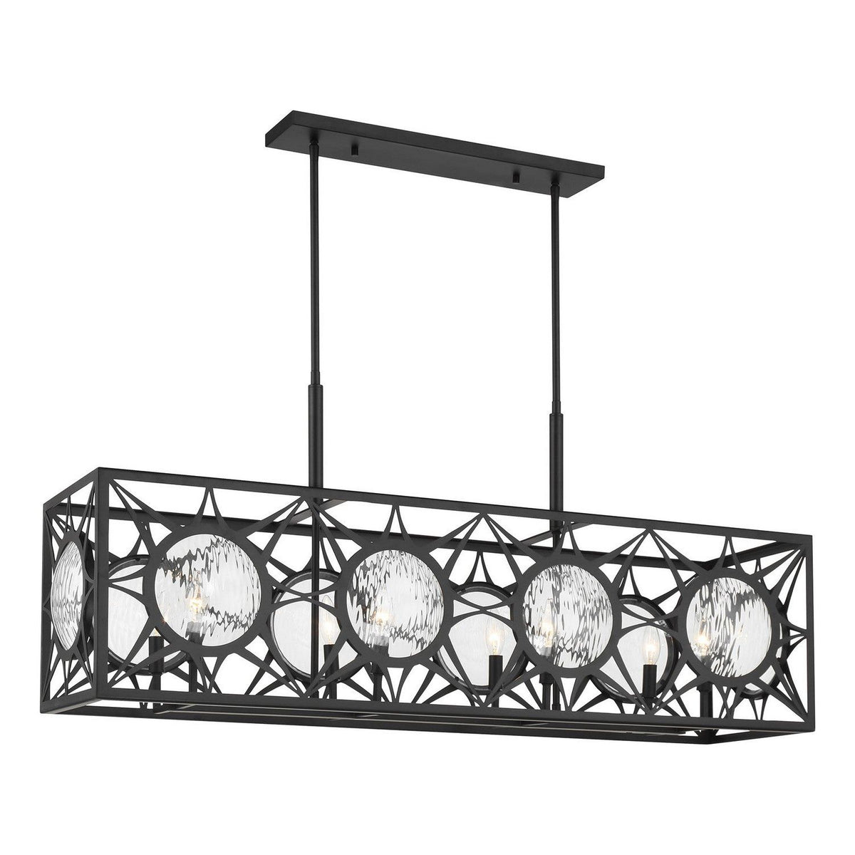 Savoy House - 1-5066-8-89 - Eight Light Linear Chandelier - Balfour - Matte Black