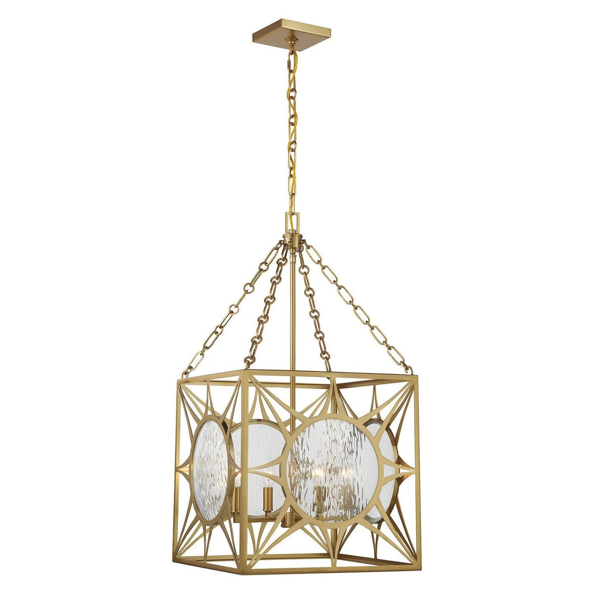 Savoy House - 3-5063-4-322 - Four Light Pendant - Balfour - Warm Brass