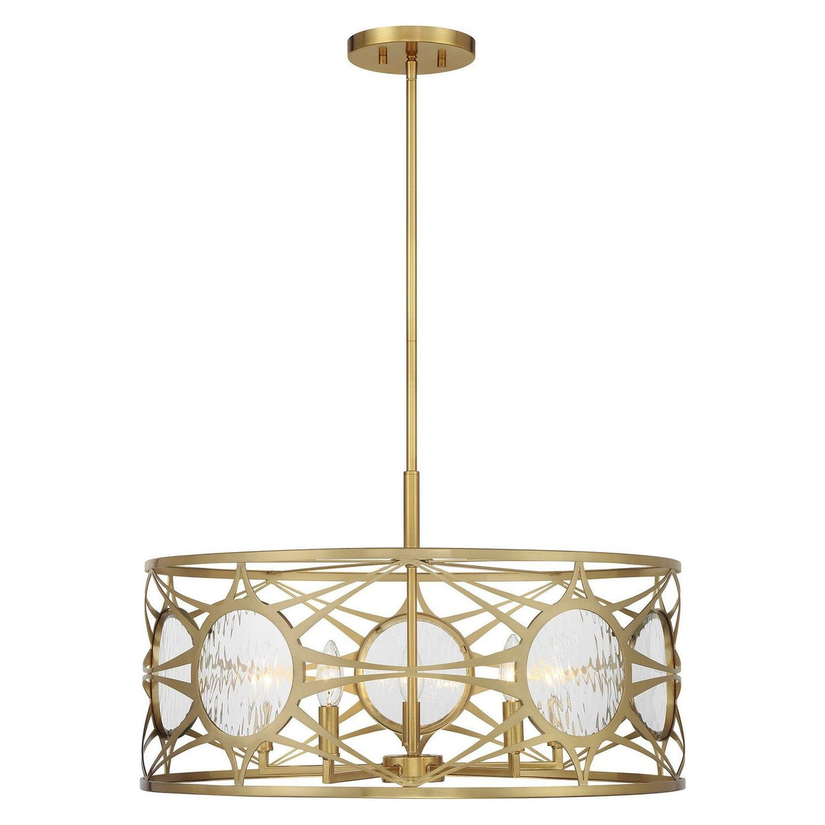 Savoy House - 6-5065-5-322 - Five Light Convertible Semi-Flush /Pendant - Balfour - Warm Brass