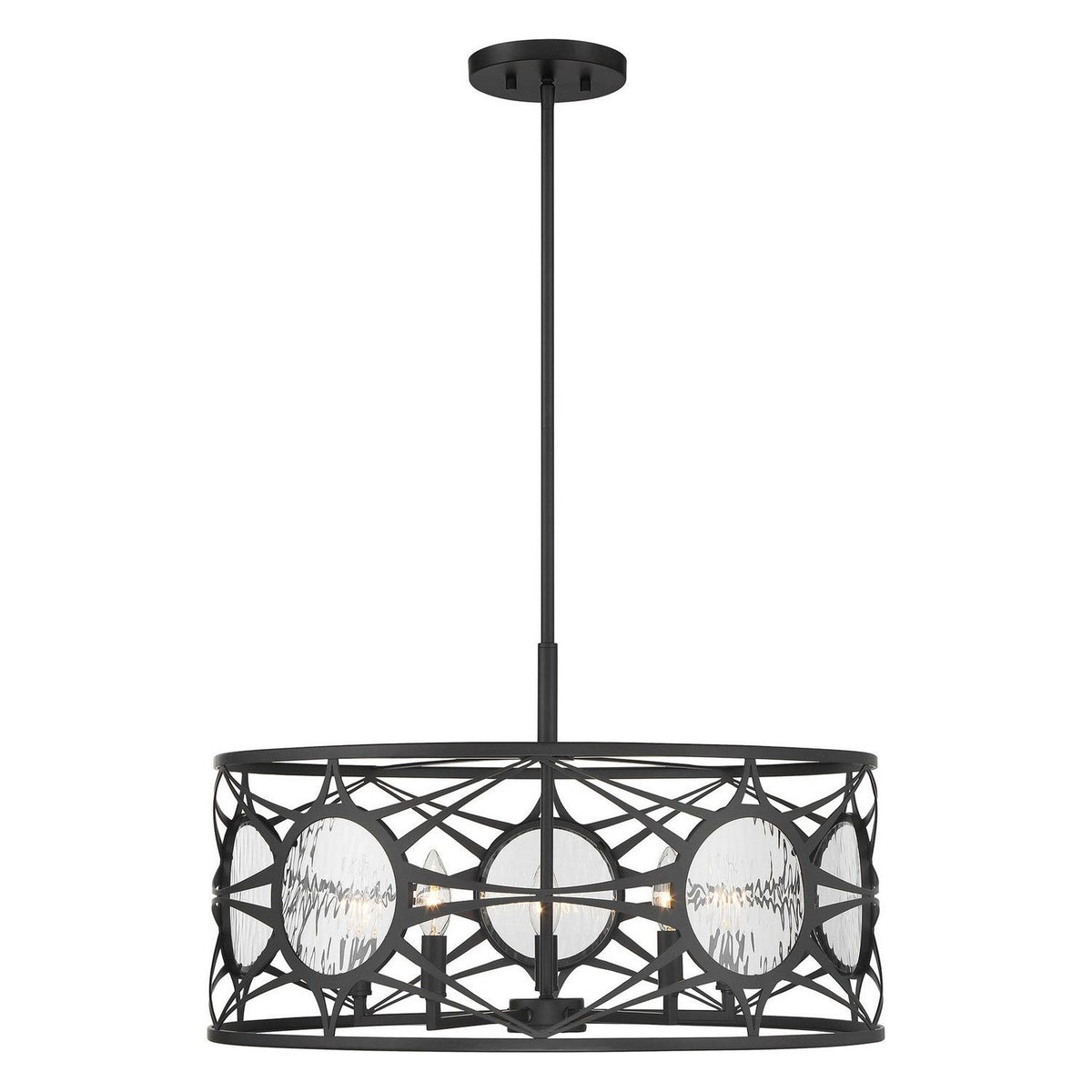 Savoy House - 6-5065-5-89 - Five Light Convertible Semi-Flush /Pendant - Balfour - Matte Black